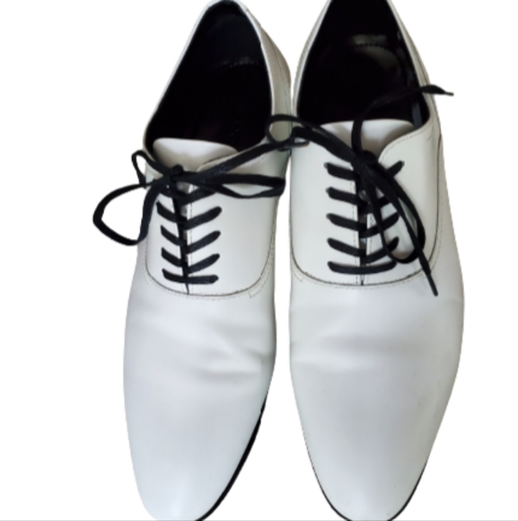 NWT ALDO MEN OXFORD SHOES LACE-UP WHITE LEATHER SHOES ( SIZE 9.5) - Picture 4 of 7